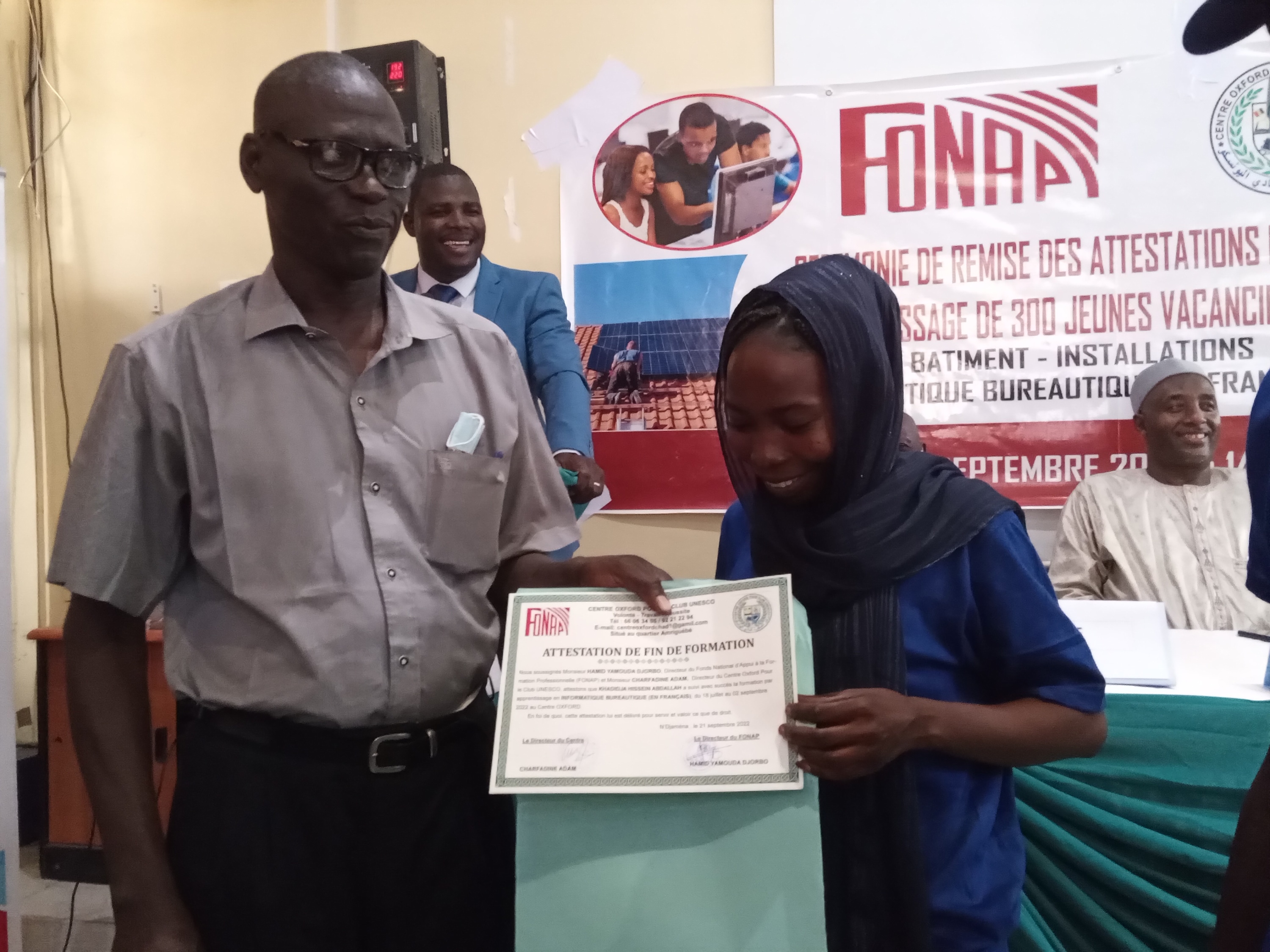 Tchad : 300 jeunes vacanciers reçoivent leurs parchemins de fin de formation professionnelle