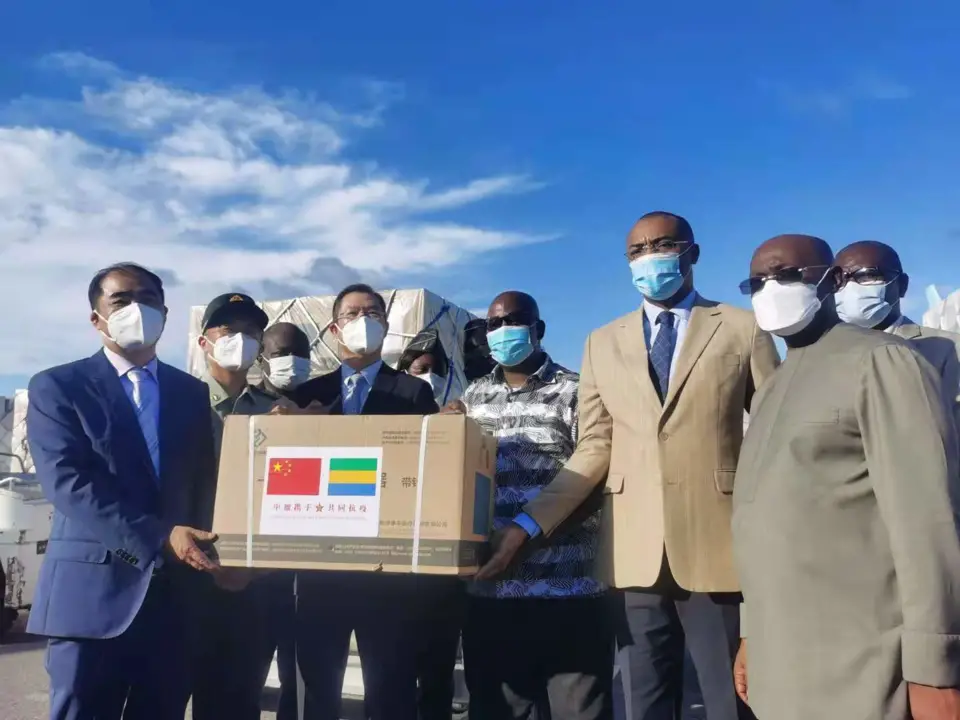 The second batch of COVID-19 vaccines donated by the Chinese government to Gabon arrive in Libreville, the Gabonese capital, May, 2021. (Photo courtesy of the Chinese Embassy in Gabon)
