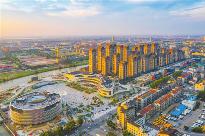 Photo taken in July 2021 shows Ditang community in Nanxun district, Huzhou, east China's Zhejiang province after low-carbon renovation. (Photo from Huzhou Daily)