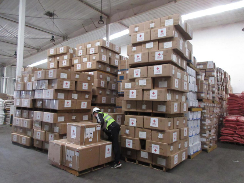 Anti-pandemic materials donated by China to Vanuatu arrive in Port Vila, capital of Vanuatu, July 4, 2022. The materials include masks, protective suits, goggles and respirators. (Photo courtesy of the Chinese Embassy in Vanuatu)