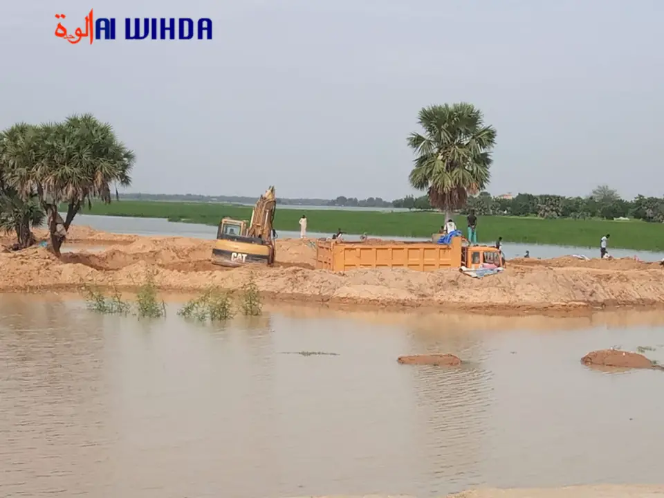 Des inondations à N'Djamena en 2022. © Alwihda Info