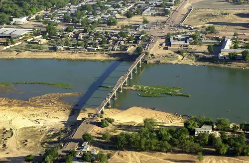 Une vue aérienne du pont de Chagoua. Crédit photo : /
