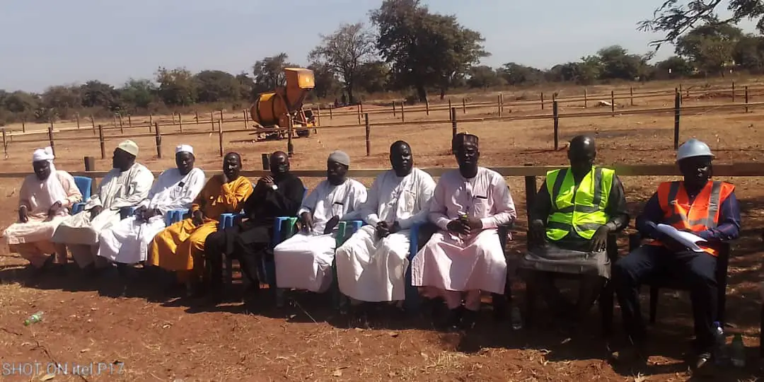 Tchad : pose de pierre pour la construction de l'École normale supérieure des instituteurs à Koumra