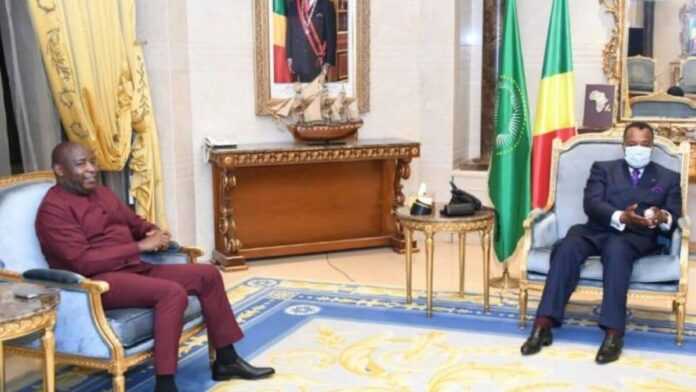 Les présidents Ndayeshimiye et Denis Sassou N'Guesso. © DR