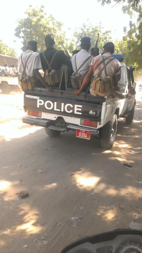 Des convois de la police suite aux manifestations à N'Djamena. Crédit photo : Alwihda Info/D.W.W