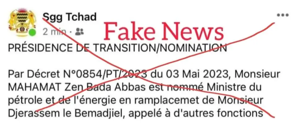 Tchad : un FAUX décret relayé sur Internet, le gouvernement met en garde