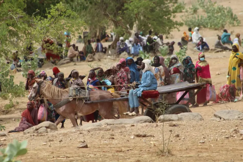 Des déplacés soudanais en territoire tchadien à l'Est. © Djibrine Haïdar/Alwihda Info