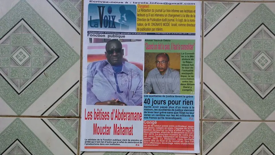 Tchad: "Quand on fait la paix, il faut la consolider", Ahmat Yacoub, interview avec "La Voix"