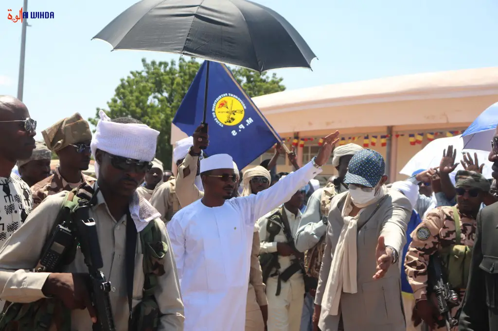 Le président de transition Mahamat Idriss Deby, le 8 juin 2023 à Moundou. © G.A./Alwihda Info