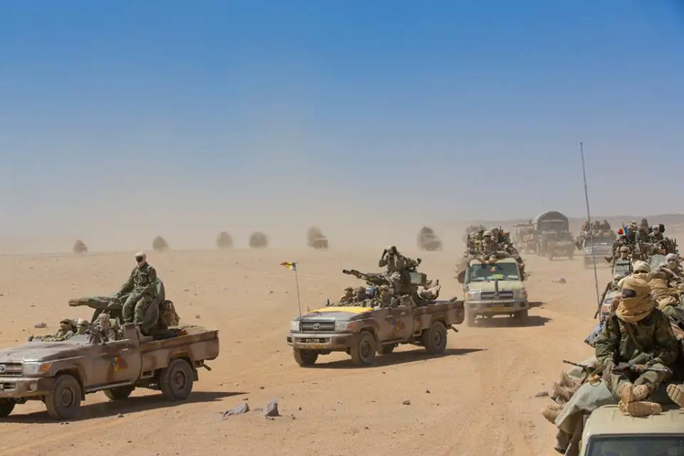 Une colonne de soldats tchadiens au Mali. Crédit photo : Sources