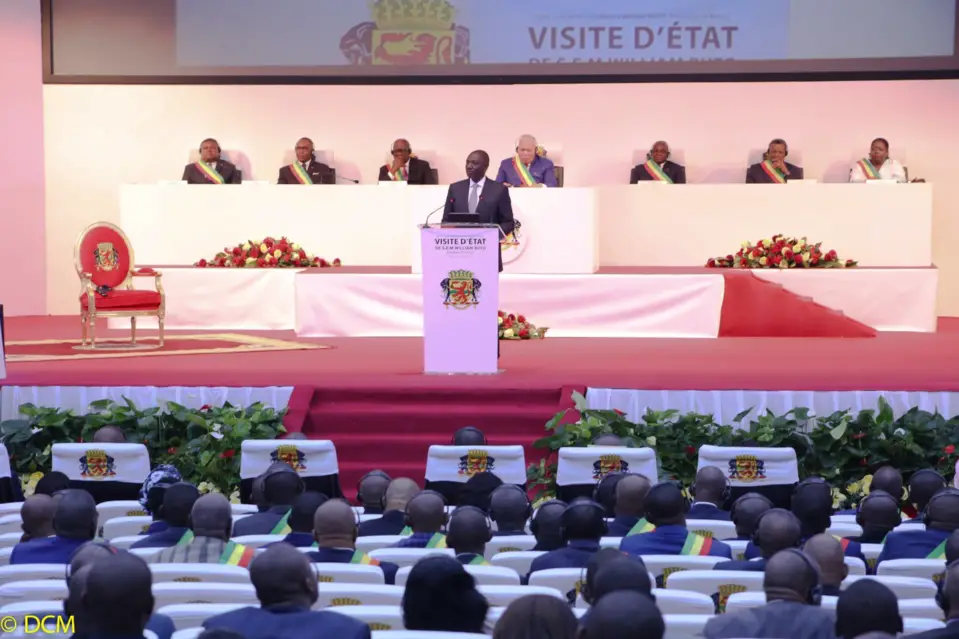 Le président Kenyan William RUTO devant le parlement congolais réuni en congrès