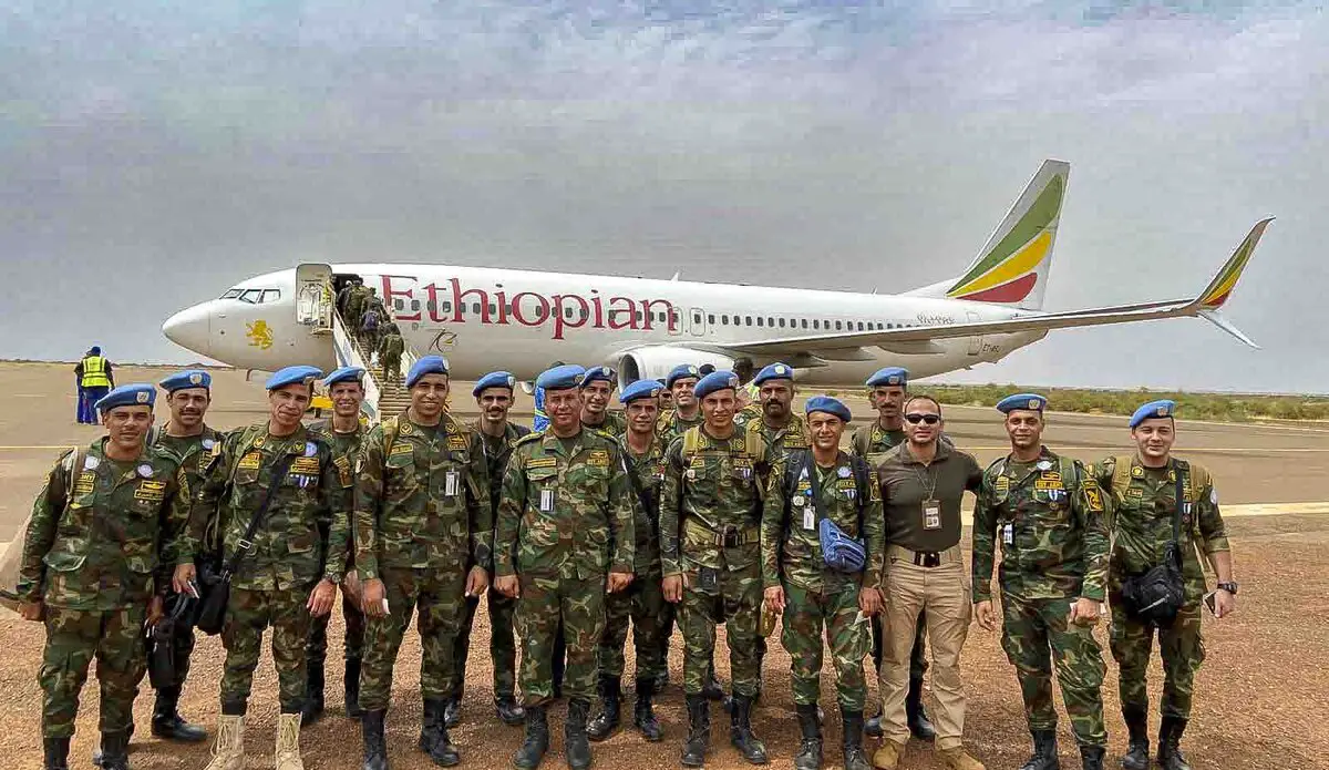 Mali : départ de plus de 460 casques bleus égyptiens. © MINUSMA