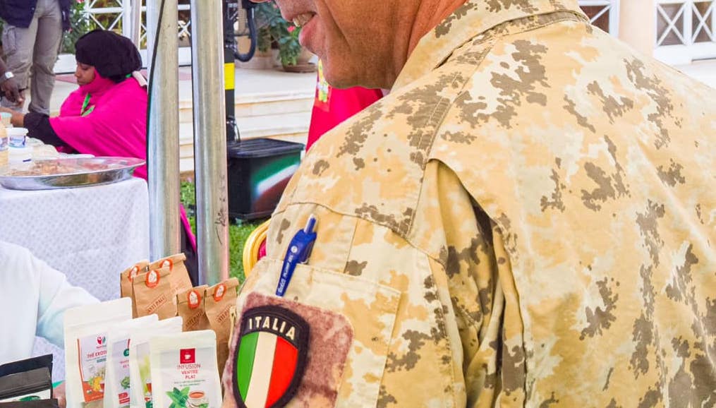 Un militaire italien à Niamey. Illustration © AmbIt.Niamey Un militaire italien à Niamey. Illustration © AmbIt.Niamey