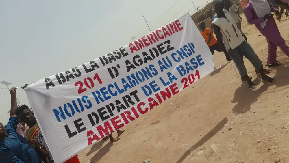 Niger : Des manifestants réclament le départ des soldats américains d’Agadez