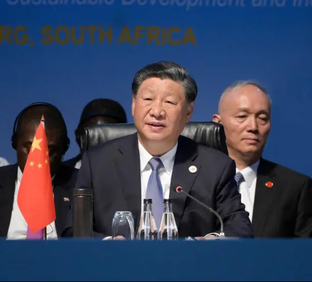Chinese President Xi Jinping delivers a speech titled "Hand in Hand Toward a Community of Shared Development" at the BRICS-Africa Outreach and BRICS Plus Dialogue in Johannesburg, South Africa, Aug. 24, 2023. (Photo: Li Xueren/Xinhua)