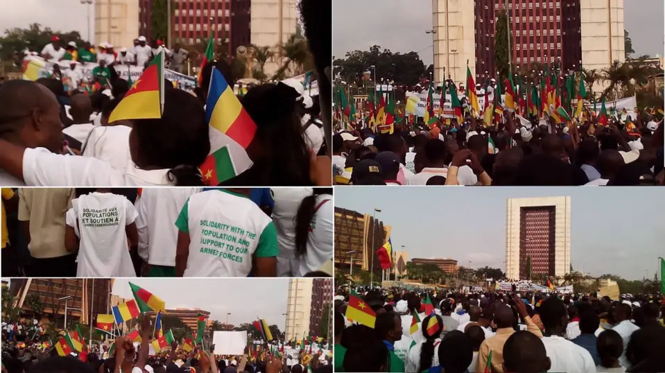 Grande marche patriotique à Yaoundé : Un géant drapeau tchadien à l'honneur