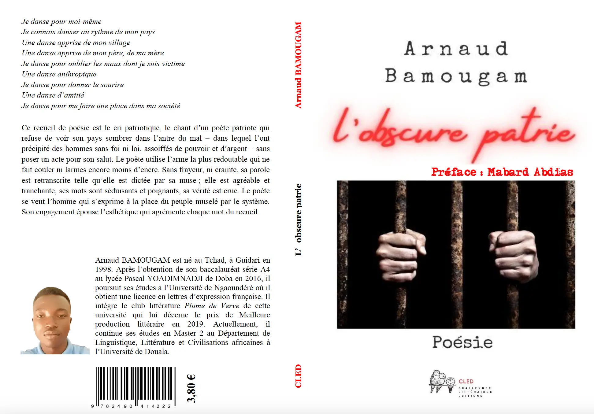 "L'obscure patrie", nouvel ouvrage de l'auteur tchadien Arnaud Bamougam