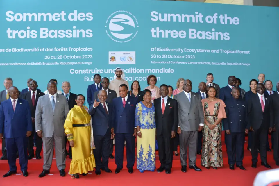 Une vue des chefs d'Etat et de gouvernement présents à sommet de Brazzaville