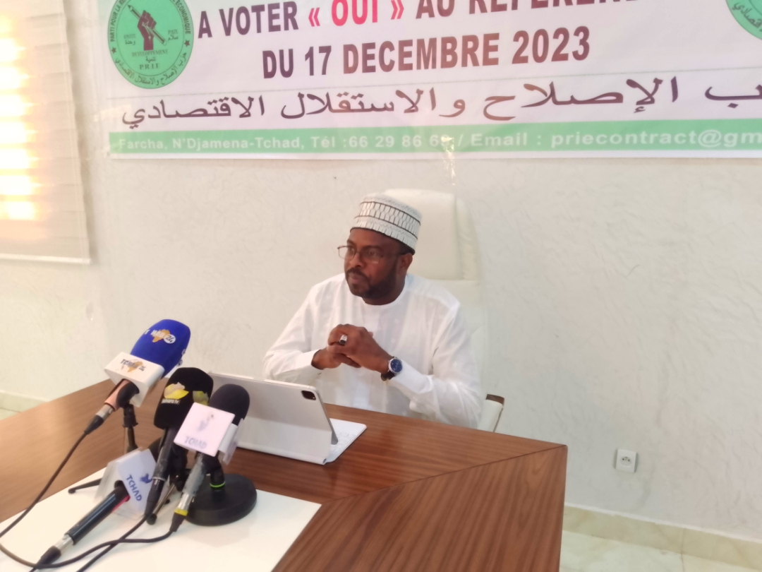 Tchad : le PRIE se prononce pour un État unitaire décentralisé avant le référendum Tchad : le PRIE se prononce pour un État unitaire décentralisé avant le référendum