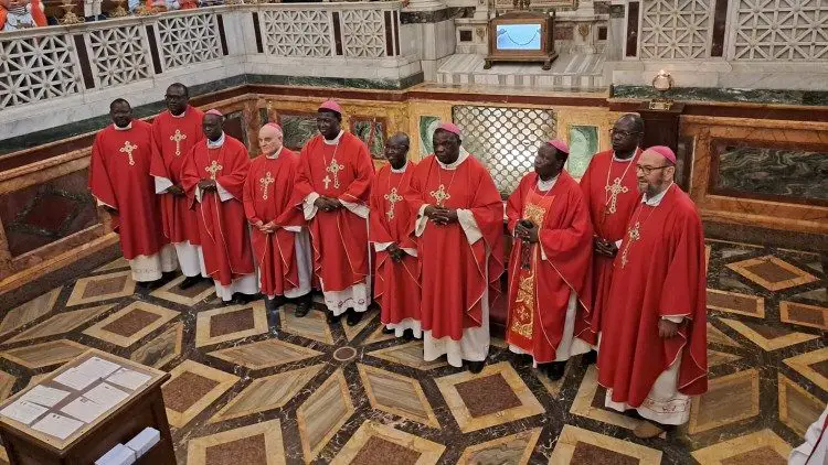 Les évêques du Tchad en visite Ad Limina apostolorum à Rome Crédit photo : © Vatican News