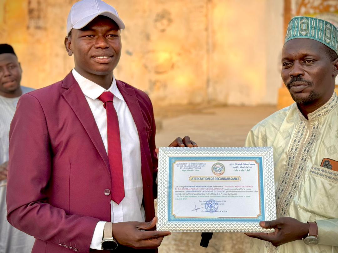 Tchad : les festivaliers du Ouaddaï honorés par l'association Avenir des jeunes