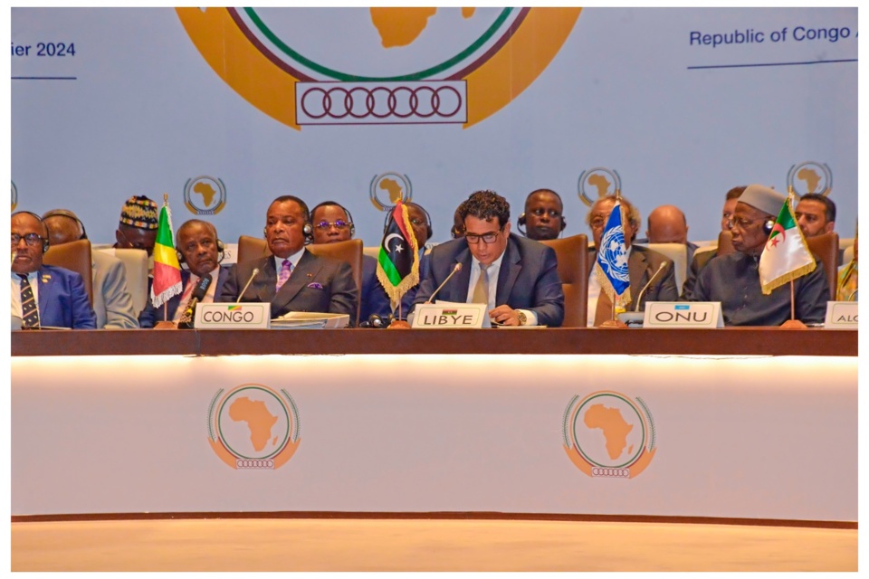 Le président du conseil présidentiel libyen, au cours de son allocution Le président du conseil présidentiel libyen, au cours de son allocution