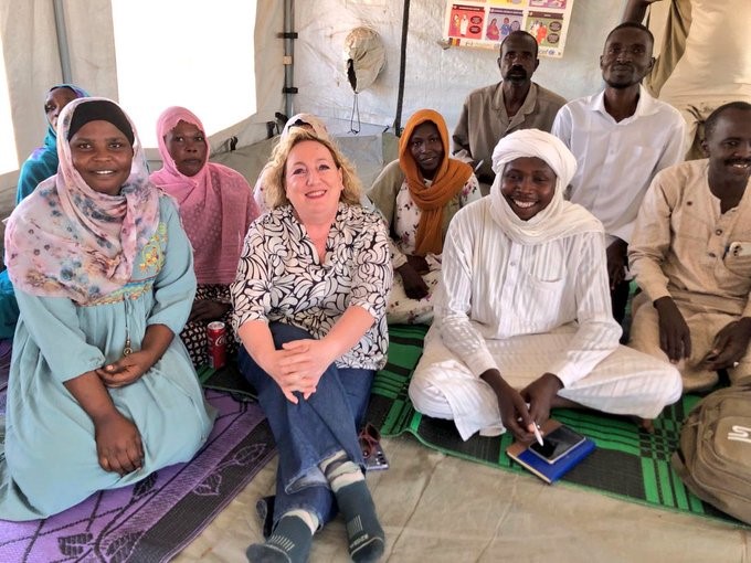 La représentante spéciale de l'Union européenne pour le Sahel, Emanuela C. Del en visite à Adré