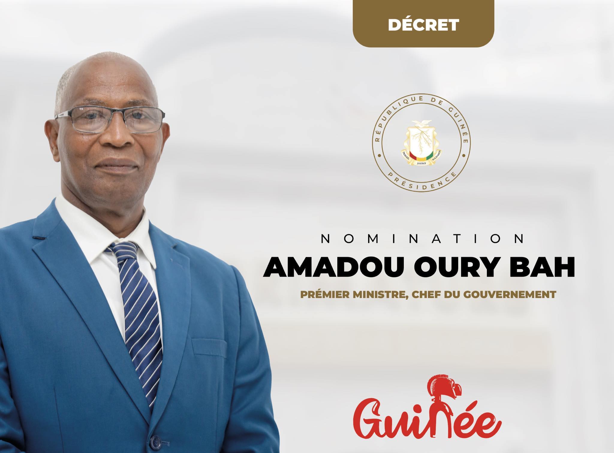 Guinée : l'économiste Amadou Oury Bah nommé Premier ministre