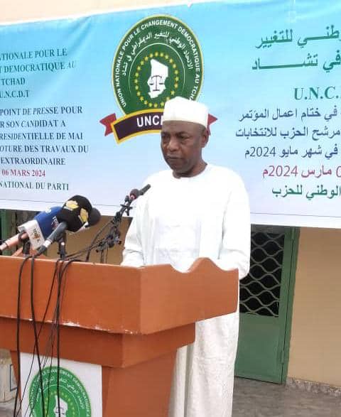 Tchad : le parti UNCDT investit son candidat à la présidentielle de 2024