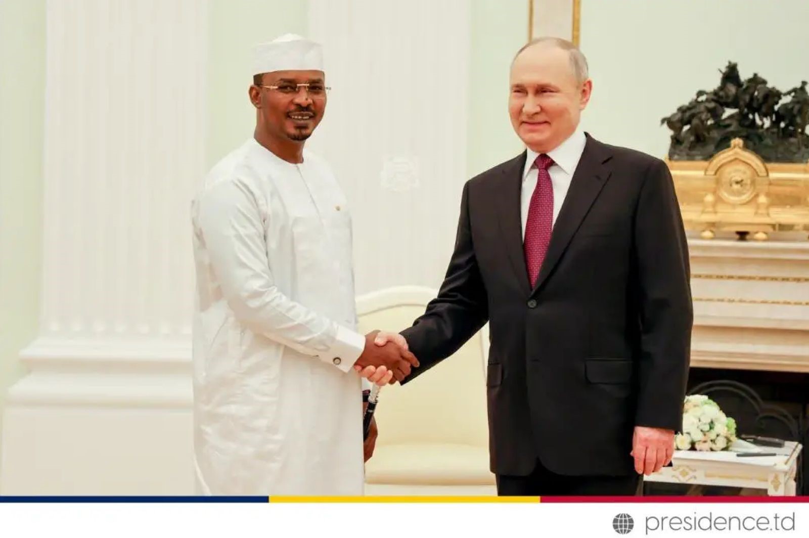 Présidentielle en Russie : Le Président Mahamat Idriss Deby Itno adresse ses chaleureuses félicitations au Président Vladimir Poutine pour sa réélection