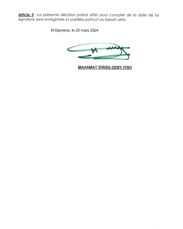 Tchad : Mahamat Zen Bada est désigné Directeur national de campagne du candidat Mahamat Idriss Deby Tchad : Mahamat Zen Bada est désigné Directeur national de campagne du candidat Mahamat Idriss Deby