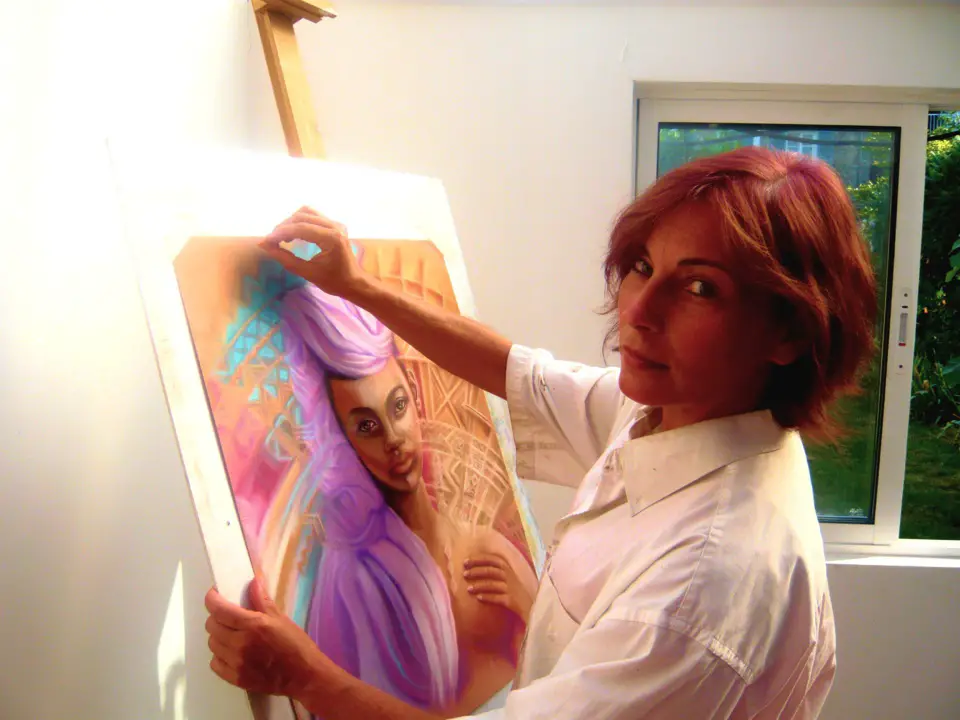 L'artiste peintre Marie-Hélène Goral dite "Mathegui" nous parle de son art