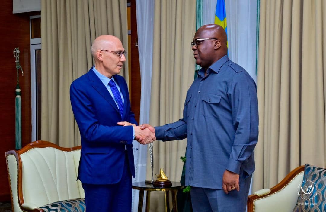 RDC : le président Tshisekedi rencontre le Haut-commissaire aux droits de l’homme Volker Turk RDC : le président Tshisekedi rencontre le Haut-commissaire aux droits de l’homme Volker Turk