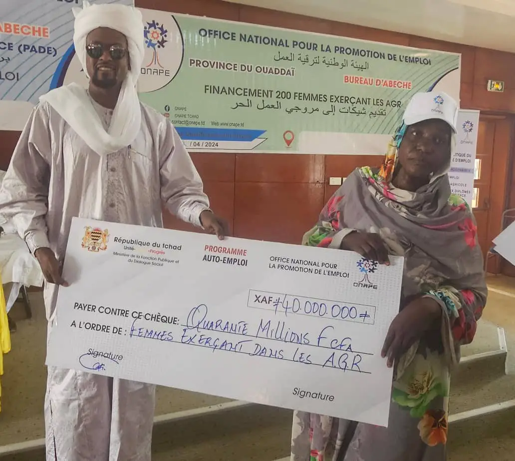 Tchad : l’ONAPE accorde un crédit de 80 millions FCFA aux jeunes et femmes commerçantes du Ouaddaï