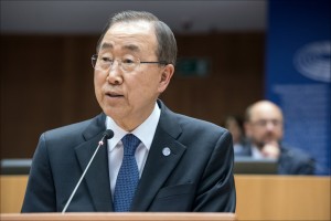 Le Secrétaire général, Ban Ki-moon. Photo: © Union Européenne 2015 – Parlement Européen+