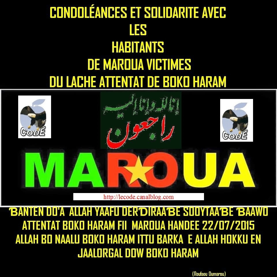 Attentats du mercredi 22 juillet 2015 à Maroua : Le Code s’en prend à Paul Biya 