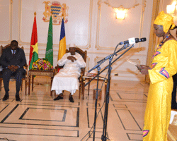Tchad - Burkina Faso : Déby et Kafando se félicitent des liens entre les deux pays