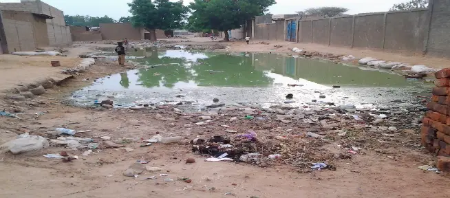 Une rue de N'Djamena après des pluies. Alwihda Info/Gloria Ronel