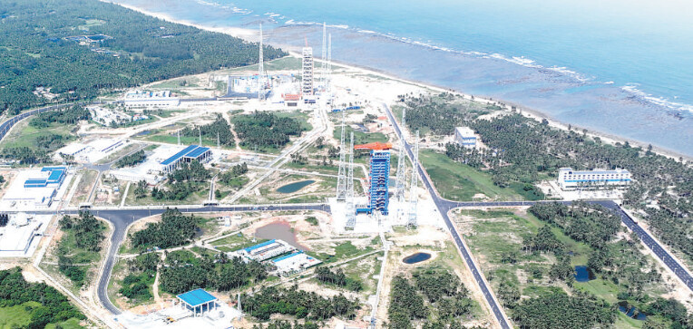 Photo shows a view of the Hainan commercial spacecraft launch site in south China's Hainan province. (Photo provided by the Wenchang International Aerospace City)