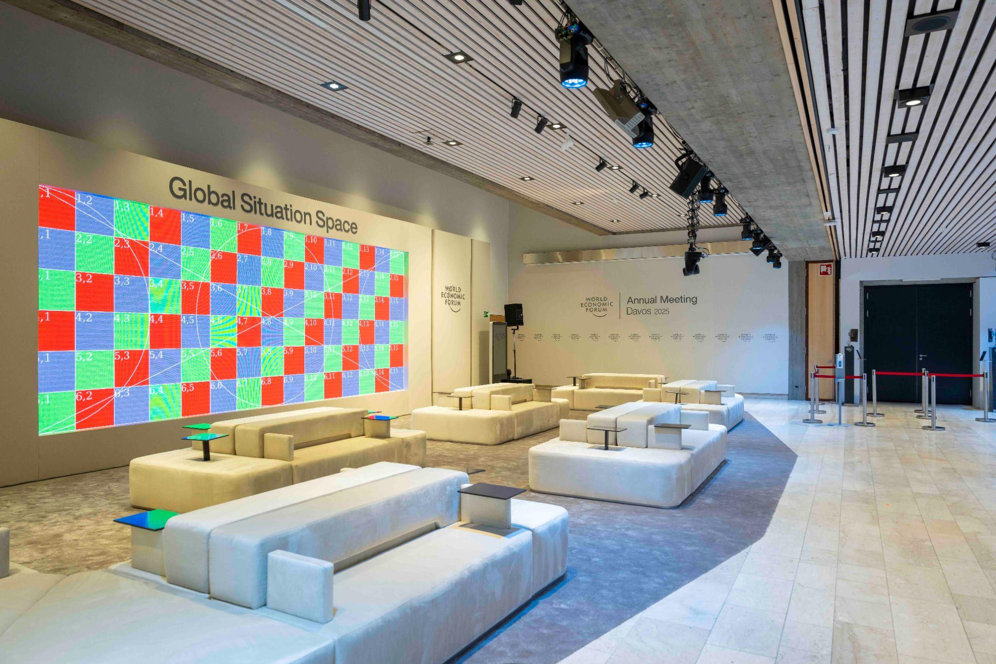 Le lieu est prêt pour l’Open Forum de cette année. Photo : Forum économique mondial Le lieu est prêt pour l’Open Forum de cette année. Photo : Forum économique mondial