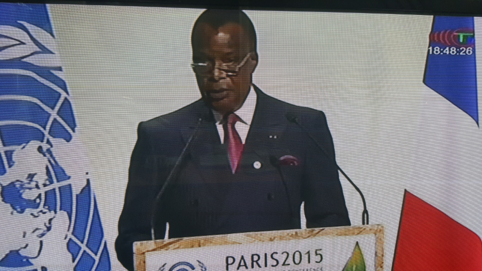 COP 21 : "le Congo détient l'un des taux d'aforestation les plus faibles du monde, soit 0,08% " dixit Denis Sassou N'Guesso COP 21 : "le Congo détient l'un des taux d'aforestation les plus faibles du monde, soit 0,08% " dixit Denis Sassou N'Guesso