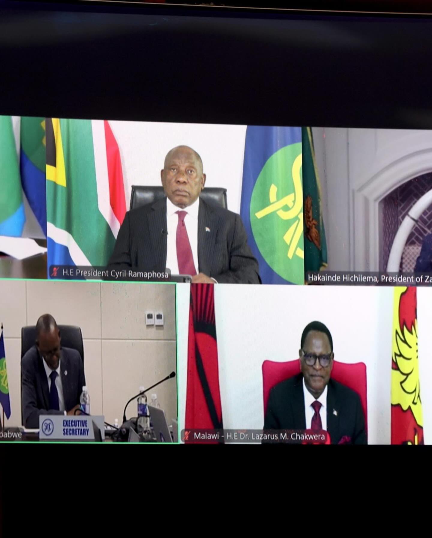 RDC : le président Tshisekedi a pris part par visioconférence à une réunion de la SADC RDC : le président Tshisekedi a pris part par visioconférence à une réunion de la SADC