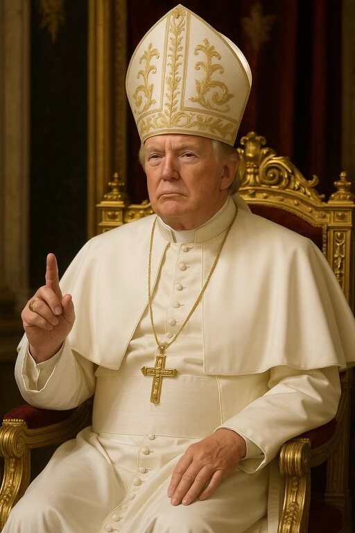USA/Insolite -  Donald Trump partage un portrait IA de lui en tenue Papale : Mélange de Technologie et de Politique