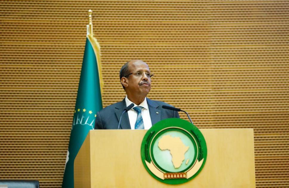 S.E. Mahmoud Ali Youssouf, président de la Commission de l'Union africaine (CUA), a prononcé un discours qui a retracé le parcours historique de l'Afrique tout en appelant à des mesures audacieuses pour un avenir juste et prospère. Photo : au.int