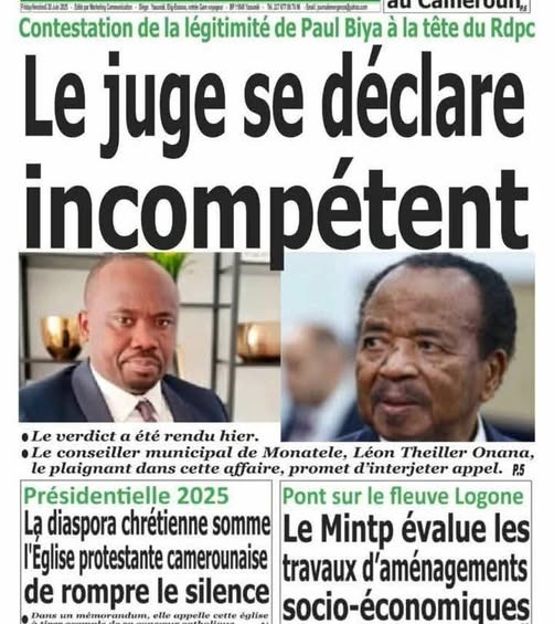 Présidentielle au Cameroun  : Affaire Onana contre le RDPC – Le juge se déclare incompétent, l'accusation crie au parti pris Présidentielle au Cameroun  : Affaire Onana contre le RDPC – Le juge se déclare incompétent, l'accusation crie au parti pris