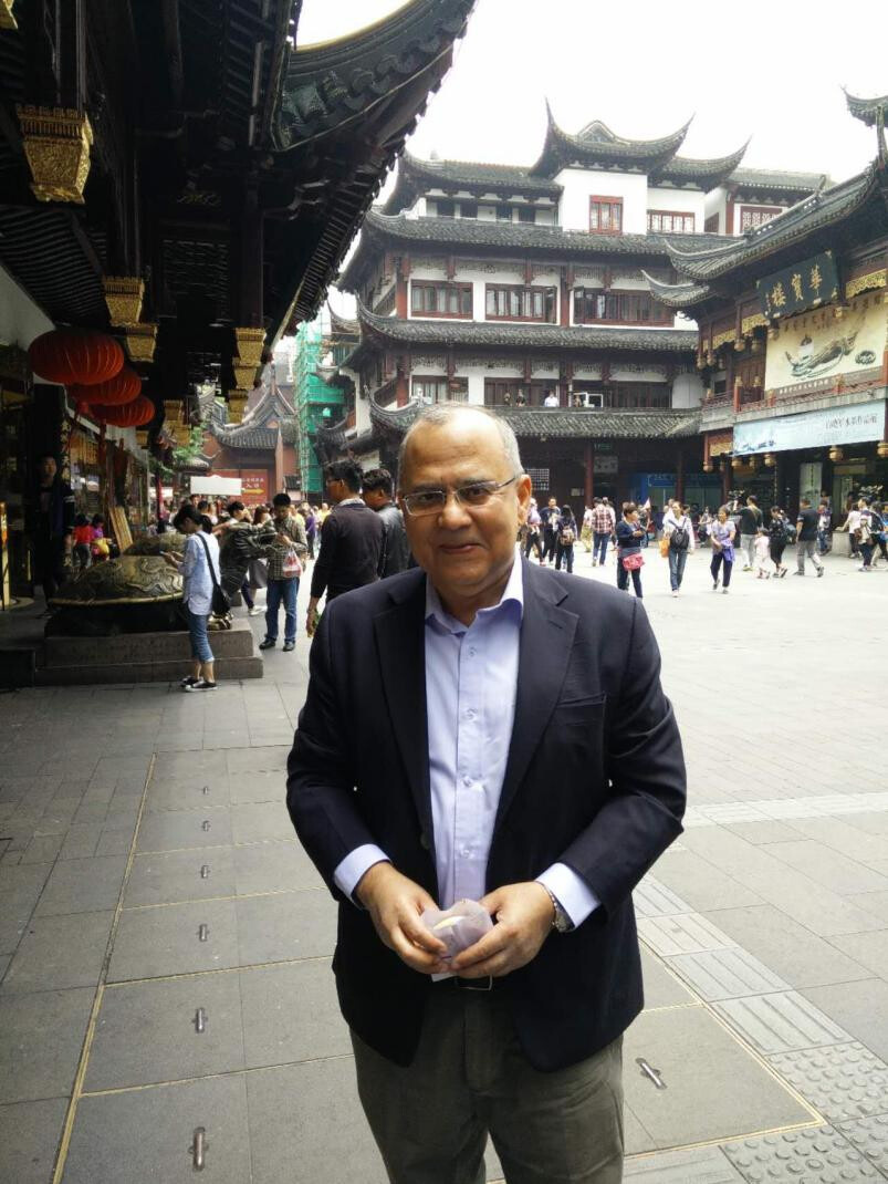Salman Bashir poses for a picture in Yu Garden in Shanghai in 2017. (Photo provided by Salman Bashir)