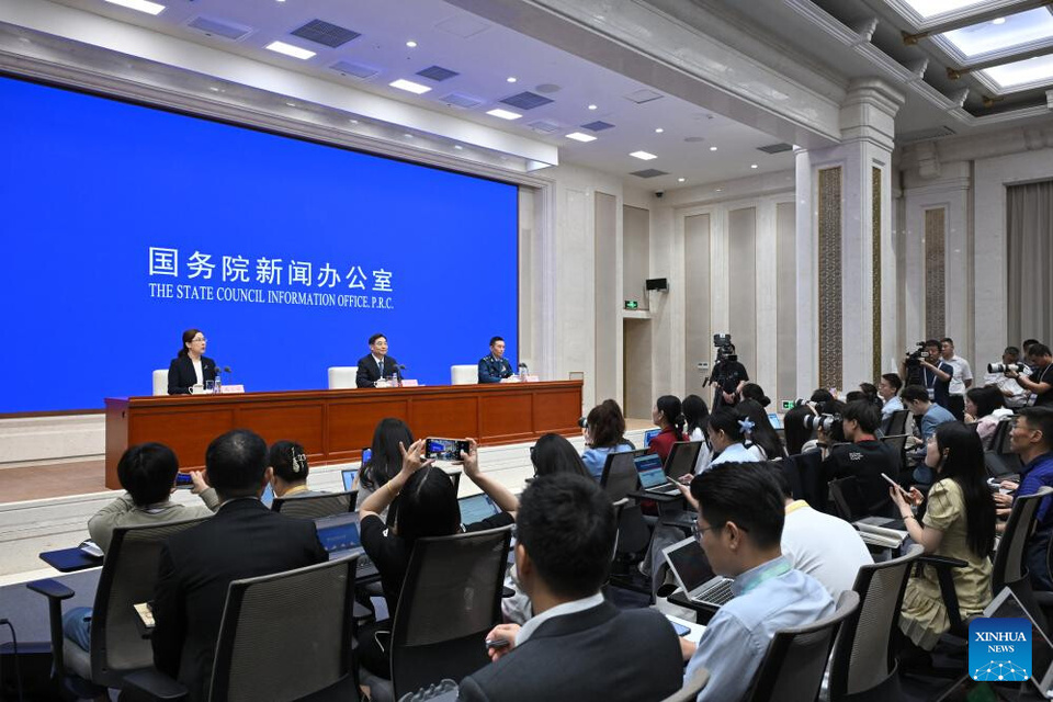China's State Council Information Office holds a press conference on plans for marking the 80th anniversary of the victory in the Chinese People's War of Resistance Against Japanese Aggression and the World Anti-Fascist War, in Beijing, capital of China, June 24, 2025. (Xinhua/Jin Liangkuai)