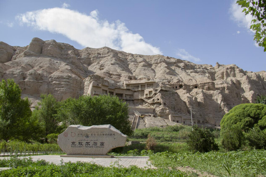 Photo shows Kizil Thousand-Buddha Caves in Baicheng county, Aksu prefecture of northwest China's Xinjiang Uygur autonomous region. (Photo from the WeChat official account of the bureau of culture, sports, radio, television and tourism of Aksu prefecture)