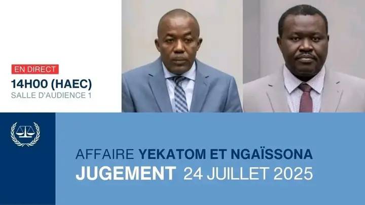 Centrafrique : Alfred Yekatom et Edouard Ngaissona condamnés par la CPI pour crimes de guerre et crimes contre l'humanité Centrafrique : Alfred Yekatom et Edouard Ngaissona condamnés par la CPI pour crimes de guerre et crimes contre l'humanité
