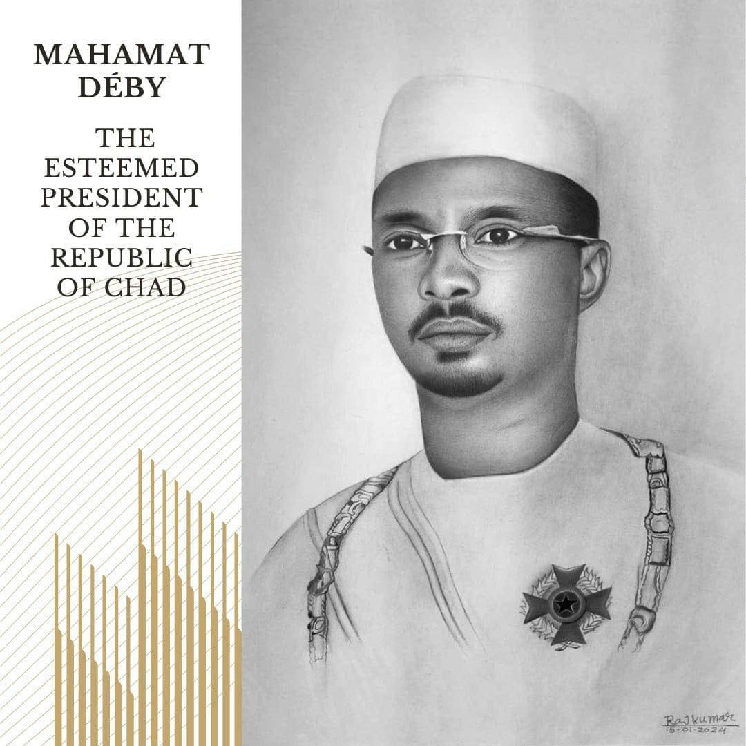 Tchad : Un artiste russe offre le portrait du Président Déby pour la fête de l'Indépendance